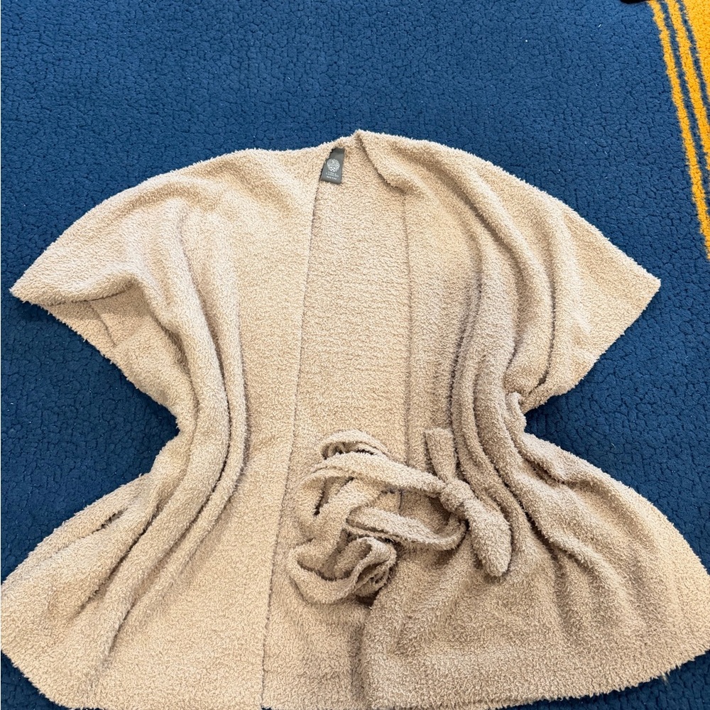 Vince Camuto Taupe Sherpa Open Cardigan